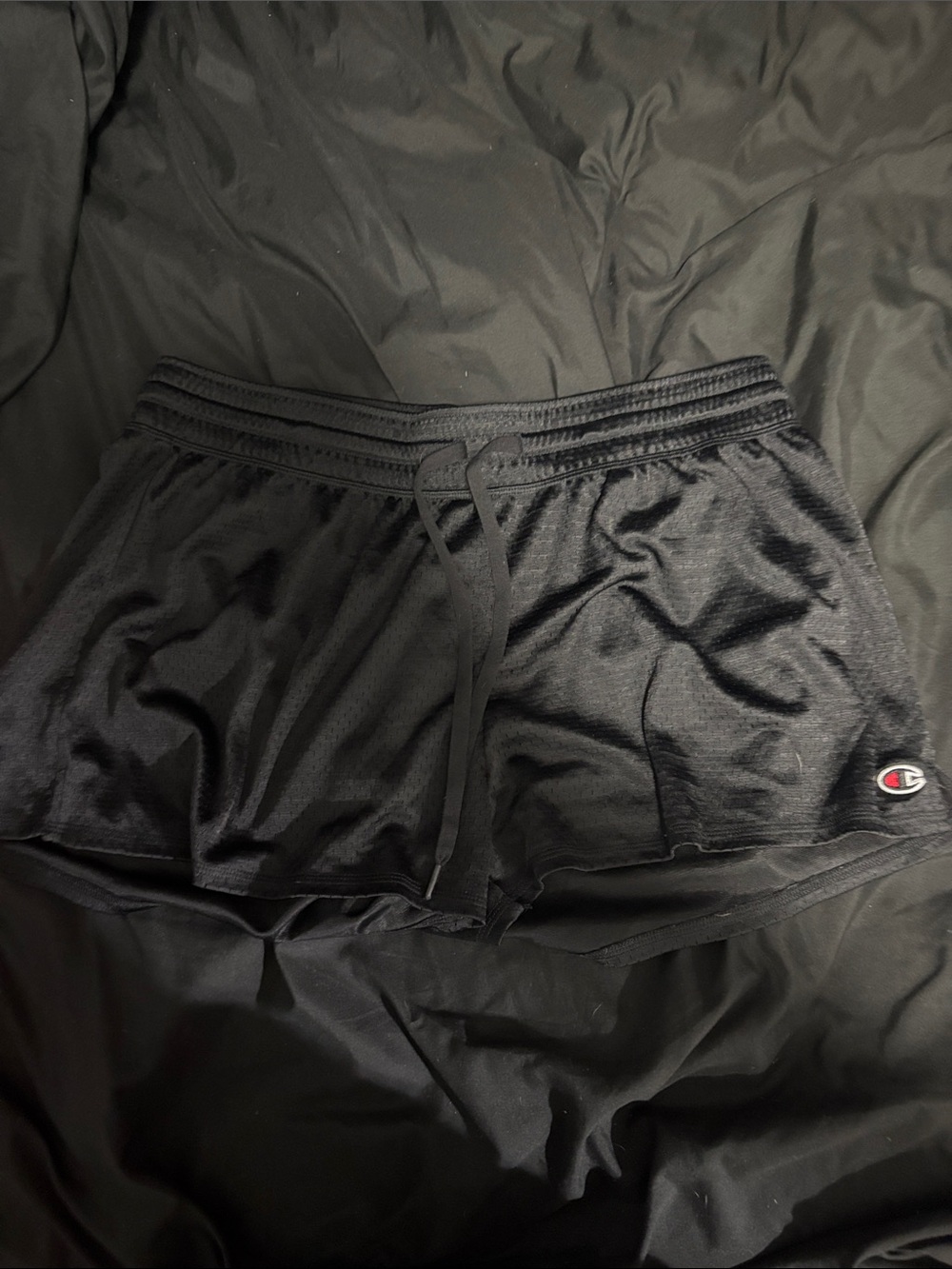 Champion Black Athletic Mesh Shorts